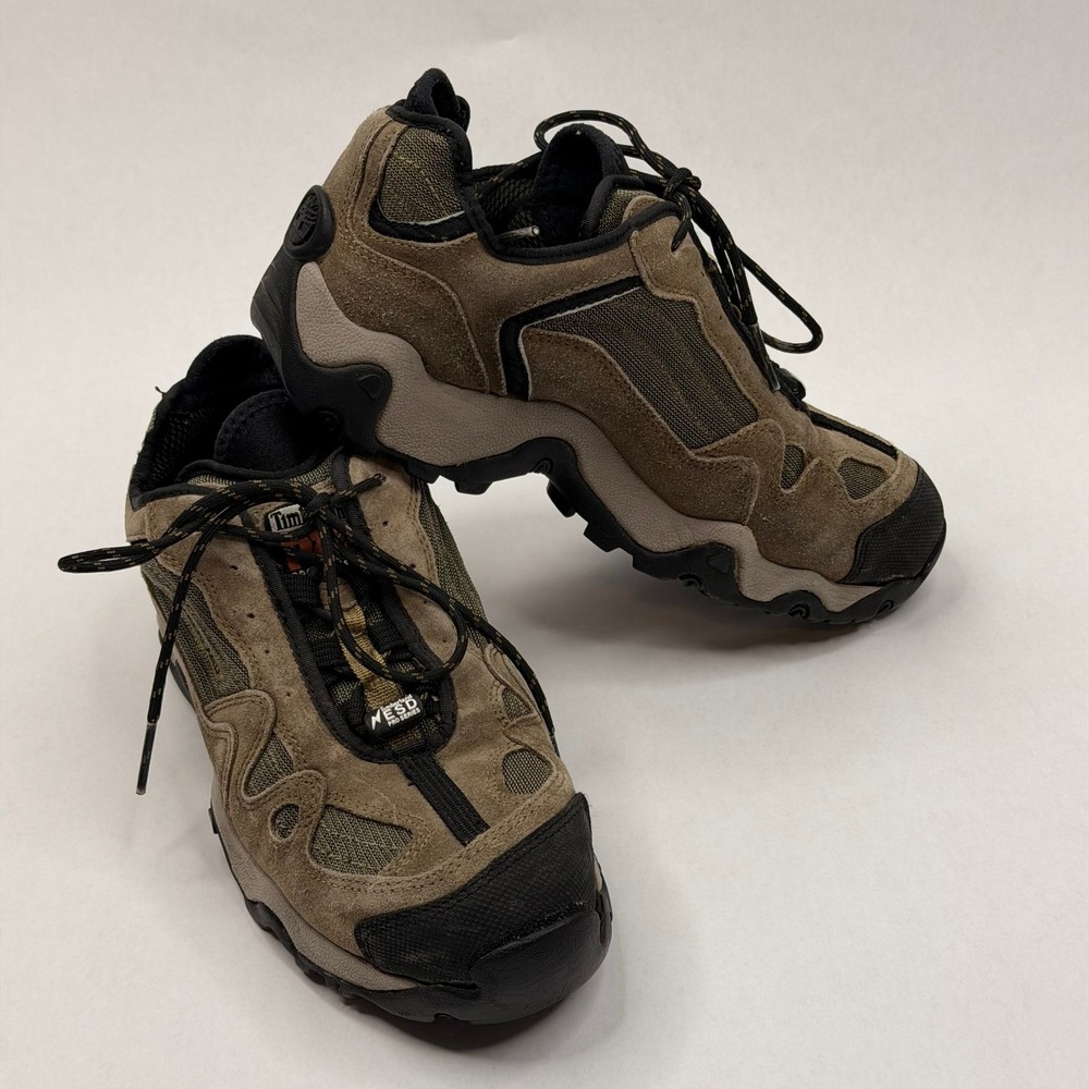 Timberland PRO Series ESD Work Shoes Brown Black Leather Low Top 65049 Mens‎ 7W
